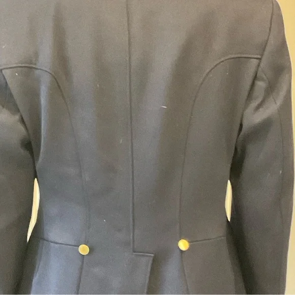 Pikeur Dressage Shadbelly Show Coat, Classic Tails, Brass Buttons, Navy, Sz M - Picture 8 of 15